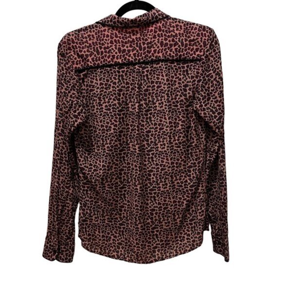 Maison Scotch Createurs de Vetements Animal Print Button Front Shirt SZ 3 - Picture 6 of 8